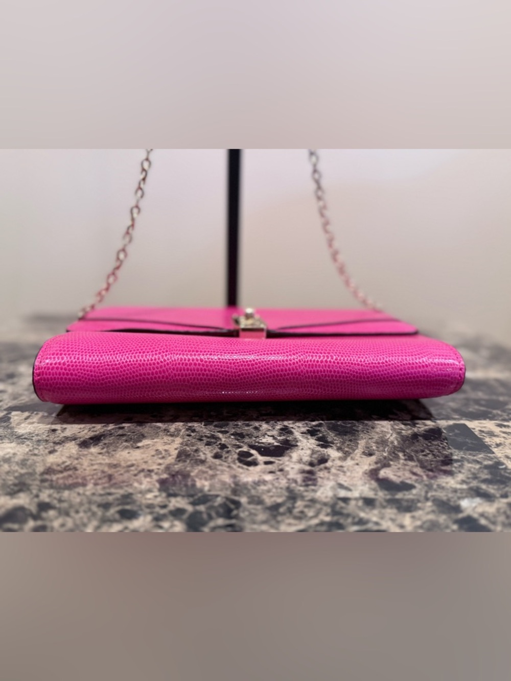 Henri Bendel Snakeskin-Embossed Uptown Crossbody/ Clutch - Picture 7 of 14